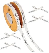 HOBBIESAY 60Yards Cotton Ribbon Happy Everyday Present Cotton 1/2 inch Wide Beige Webbing Ribbon ...