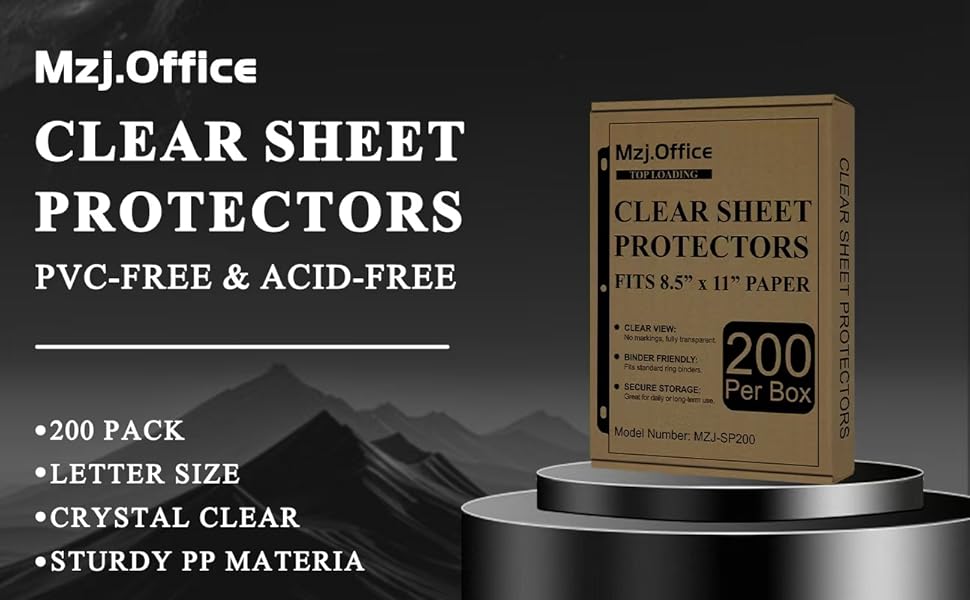 Plastic Sleeves for Paper 8.5x11 Heavy Duty