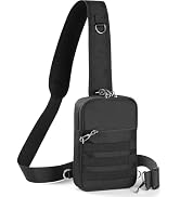 Sling Bag, Tactical Anti Theft Crossbody Bag with Zipper Lock RFID EDC Small Chest Bags for Men W...