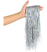 CCINEE 2000 Strands Christmas Tinsel Icicles, 19.7" Shiny Mylar Foil Icicle for Xmas Tree, Holida...