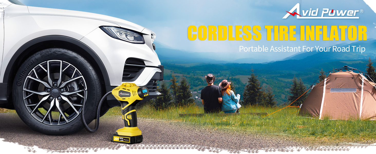 Cordless tire inflator