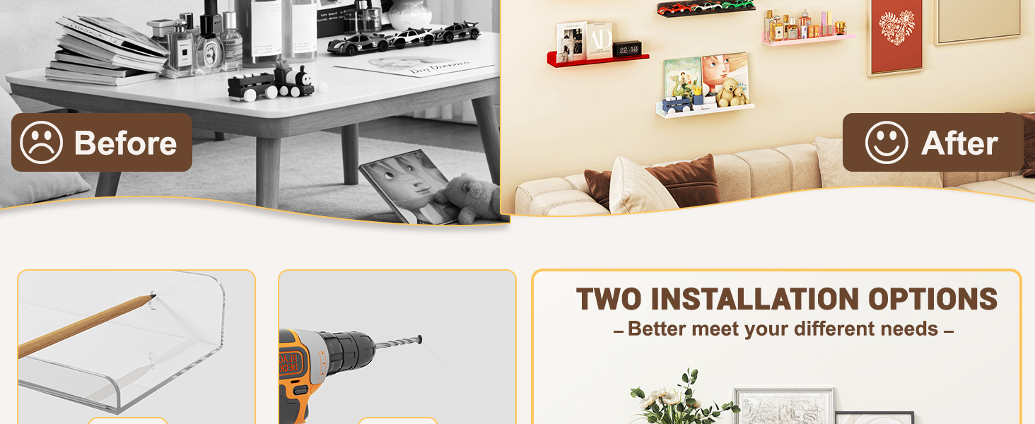 TWO INSTALLATION OPTIONS - Better meet your different needs -