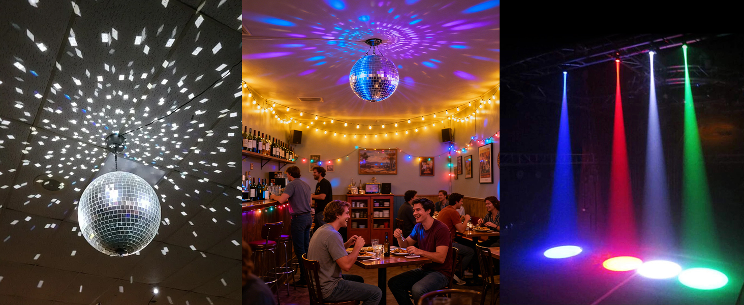 12W Led White PinSpot for Light up Mirro Ball