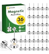 GOOZADA 36 Pack Magnetic Pushpins, Silver Magnet Thumb Tacks, Metal Magnet Tacks, Decorative Push...
