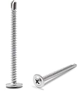 JEGONFRI (90pcs) #8 x 2" 410 Stainless Steel Self Tapping Screws for Metal Plastic & Wood, Philip...
