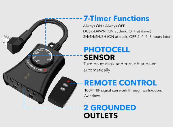dusk to dawn timer for outdoor lights