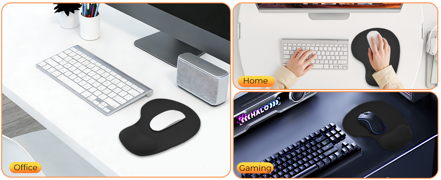 Mouse Pad with Wrist Rest Support