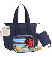 Bagstellar Lunch Tote Bag for Women, 3 in 1 Work Bag with Lunch Compartment | Lightweight 15.6” L...