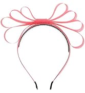 Motique Accessories Headband with Tulle Stand Up Bow Headband For Girls Fancy Hairband - - Coral