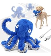 VOXGET Interactive Dog Octopus Toy, Upgrade Automatic 1.5H Jumping Ball with Motion Activation fo...