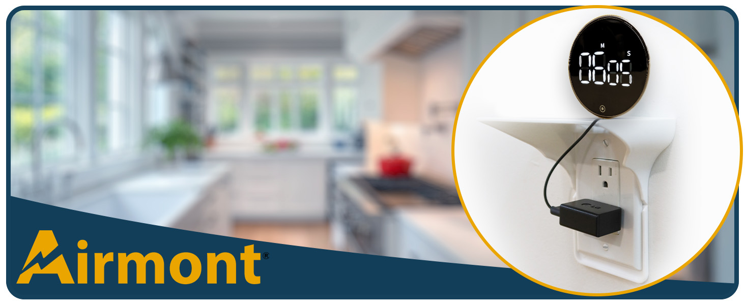outlet shelf for kitchen timer and other gadgets