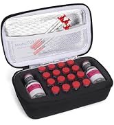 KNOCKO Peptide Case for Fridge – 2Slots 30ml & 16Slots 3ml Vial Storage, Insulin Cooler Travel Ca...