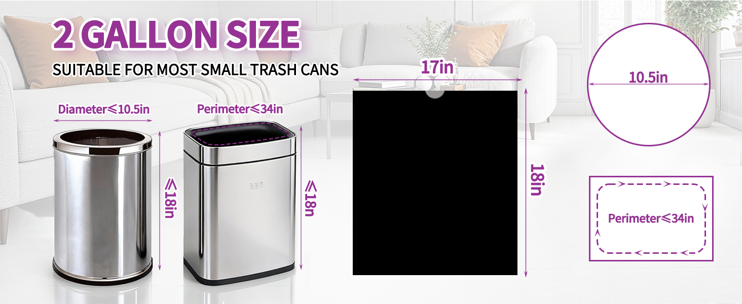 2.6 gallon trash bag