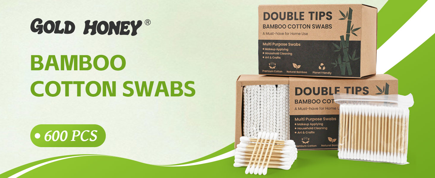 600PCS Bamboo Cotton Swabs