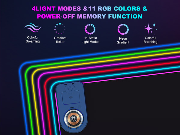 3 in 1 Wireless Charging RGB Gaming Mouse Pad