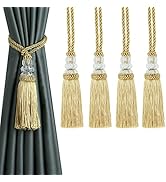 HedongHexi Curtain Tiebacks with Tassel , Outdoor Elegant Decorative Curtain Holdback,Modern Rope...