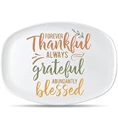 R HORSE Fall Thanksgiving Melamine Platter Gift, Reusable Serving Tray | Fall Autumn Thanksgiving...