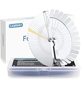 CAMWAY 2Pcs Feeler Gauges Stainless Steel - Straight and Angled Feeler Gauge Set 0.0015-0.035inch...