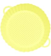ULTECHNOVO Silicone Air Fryer Basket Liner Reusable Heat Resistant Cooking Mat for Air Fryer 10-i...