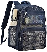 Paxiland Mesh Backpack Heavy Duty See Through Mesh Bookbag Large Backpack for School Travel Swimm...
