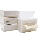 DrDirt Bamboo Facial Tissue 3 Ply 110 Count Individual Travel 4 Packs with 1 Dispenser Wall Mount...
