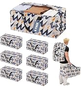 WORKPRO 6 Pack Extra Large Moving Bags with Zippers & Carrying Handles Backpack Straps, Heavy-Dut...