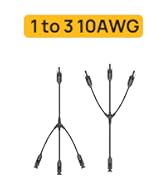 BougeRV Solar Y Branch Connectors Solar Panel Parallel Connectors 1 to 3 Solar Cable Wire Plug To...