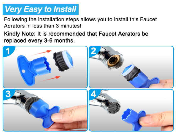 Faucet Cache Aerators with Faucet Aerator Key Replacement Inserts for Sink M16.5 18.5 21.5 24 mm