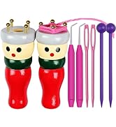 Coopay Knitting Loom Craft Kit, Cute Wood Doll Knit Spool Loom Knitting Kit 2PCS French Knitting ...