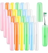 HOFASON 24PCS Large Travel Toothbrush Holders Covers in Bulk 8x1.2x0.8 inches, Kids Classroom Pla...