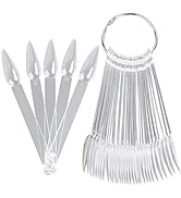 160Pcs Nail Swatch Sticks Stiletto Nail Sample Sticks Clear Nail Color Display Swatches Sticks wi...