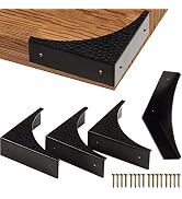 Foxwake Black Metal Corner Guards Decorative Wood Funiture, 2.56'' Box Corner Protectors, Metal T...