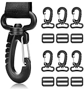 1" Plastic Clip Snap Hook Replacement Buckles Tri-Glide for Webbing Strap Crafting Accessories 6 ...