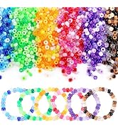 Pony Beads Bulk, 3400pcs+ Kandi Beads for Bracelets, Funtopia 36 Colors Plastic Beads for Craft, ...