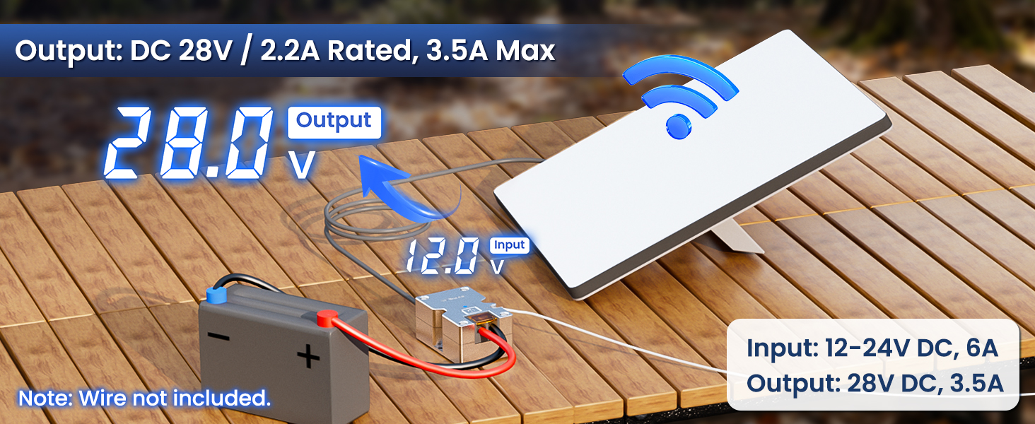 Starlink Mini 12V Adapter DC Step Up Converter