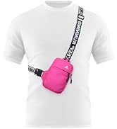 Peicees Mini Crossbody Sling Bag Chest Bag Dual Pocket Water Resistant Fanny Pack Running Phone H...