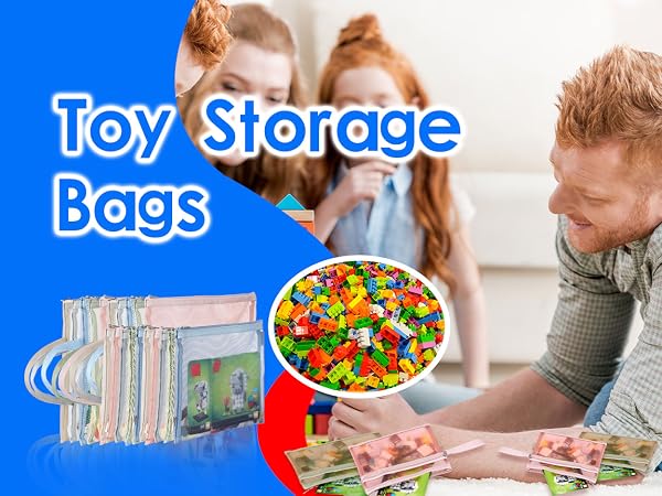 Mesh toy storage bags