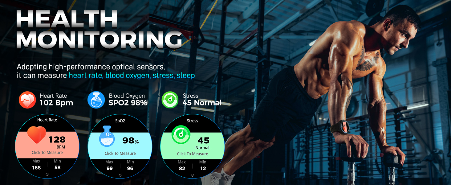 Military Smart Watch for Men Flashlight Tactical Smartwatch Fitness Watch 3ATM Waterproof