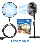 Misters for Outside Patio, 27FT (8M) Misting Hose, Mister Fan Outdoor, Misting Cooling System for