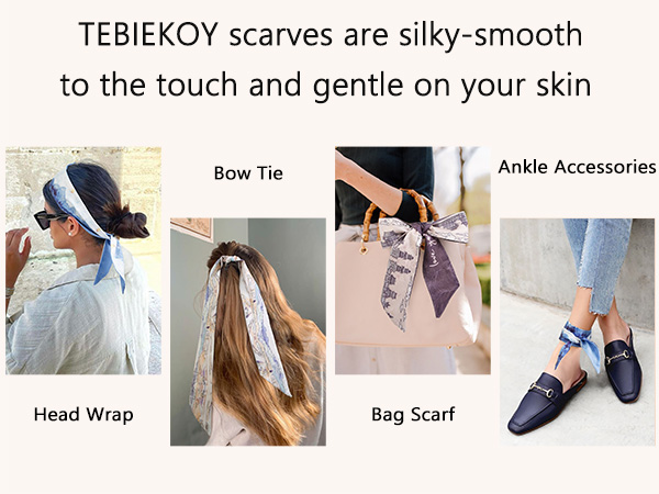 Crafted from lightweight satin fabric, TEBlEKOY scarves are sliky-smooth to thetouch on your skin.