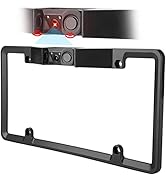 BY-J License Plate Frame with Car Reverse Backup Radar System, Parking Detector Monitor with Rada...