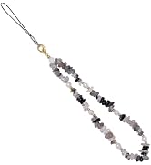Handmade Beaded Charm Cell Phone Camera Lanyard, Wrist Strap with Natural Gemstone Beads, Pearl P...