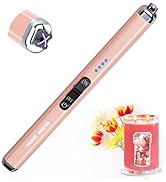 Electric Candle Lighter Rechargeable Lighters - Dual Arc Plasma Lighter Windproof & Flameless wit...