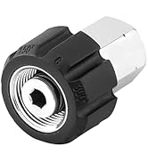 JOEJET Pressure Washer Adapter, M22 14mm Female Thread to 3/8” Female NPT, Stainless Steel Power ...