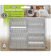 Slipstick CB420 Carpet Protector Caster Cups / Carpet Grippers for Under Furniture (Set of 4) 2-1...