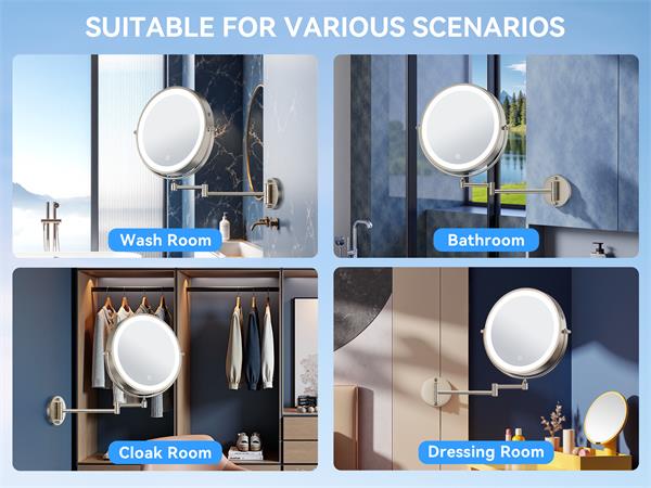 Space-saving wall-mounted design for bathroom & vanity & cloakroom & dressing room