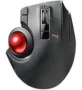 ELECOM EX-G Pro Trackball Mouse, Wired, Wireless, Bluetooth, 3 Types Connection, Thumb Control, 8...