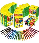 Crayons 24 Count, 24 Pack Crayons Bulk of Assorted Colored, Crayon for Toddlers and Kids, Back to...