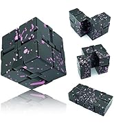 DOLASEV Infinity Cube Pink Black, Space Cube Fidget Toy, Cool Fidget Toys for Kids 8-12, ADHD Fid...