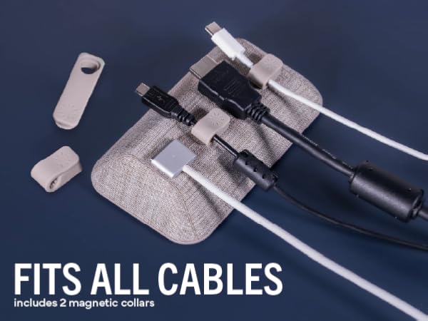 silicone magnetic cable collars included let any cable snap in USB-C HDMI replaces cable clips strap